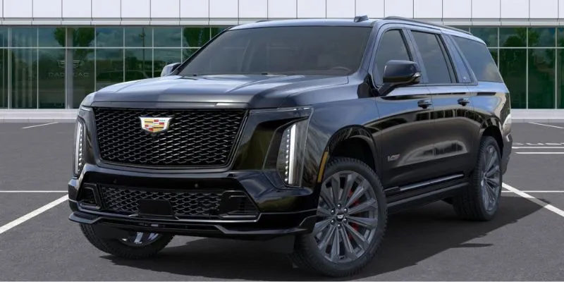 Black Cadillac Escalade ESV executive SUV for luxury livery and airport transfer service in Connecticut